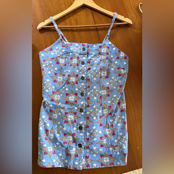 Free People Tops - Maddie Tunic NWOT blue strawberry 🍓